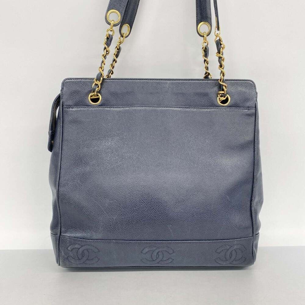 CHANEL Blue Caviar Leather Tote Bag - Picture 11 of 11